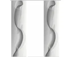 Flächenvorhang-Set Filiz 3er grau 60x245 cm