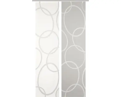 Flächenvorhang-Set Pinalo 2er grau 60x245 cm