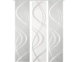 Flächenvorhang-Set Tiberio 3er grau 60x245 cm