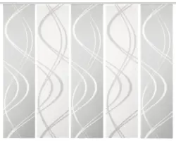 Flächenvorhang-Set Tiberio 5er grau 60x245 cm