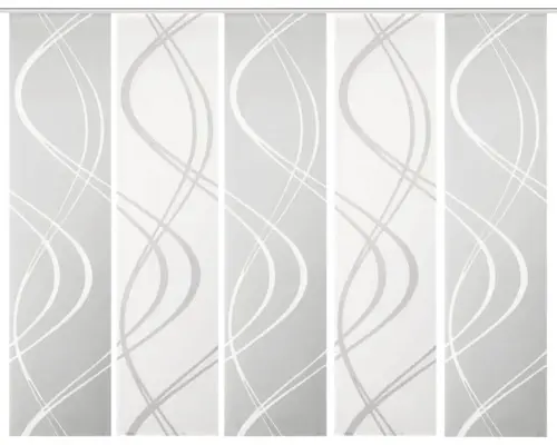 Flächenvorhang-Set Tiberio 5er grau 60x245 cm