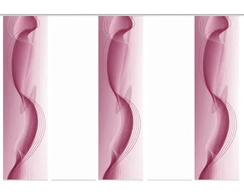 Flächenvorhang-Set Filiz 5er rot 60x245 cm