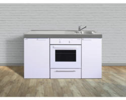 Miniküche Stengel Kitchenline MKB150 150x60 cm Becken rechts weiß glänzend