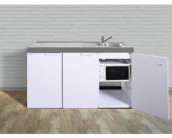 Miniküche Stengel Kitchenline MKM150 150x60 cm Becken rechts weiß glänzend