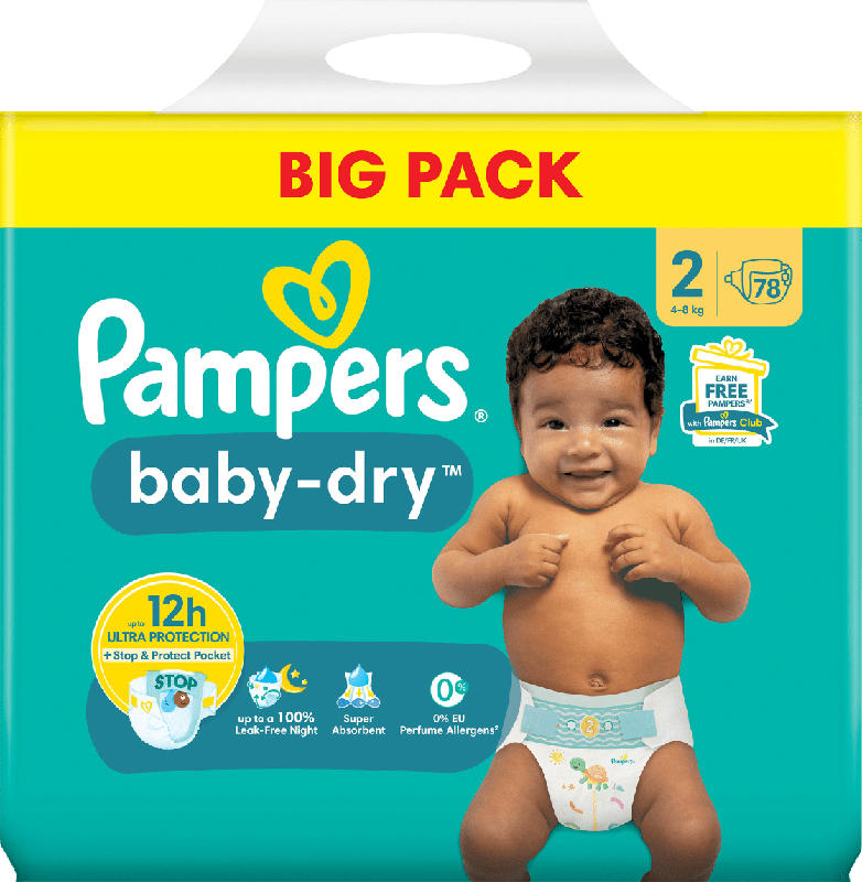 Pampers Windeln Baby Dry Gr. 2 Mini (4-8kg), Big Pack