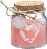 dm-drogerie markt Dekorieren & Einrichten Kerzenglas gefüllt mit Korkdeckel, rosa - bis 30.04.2024