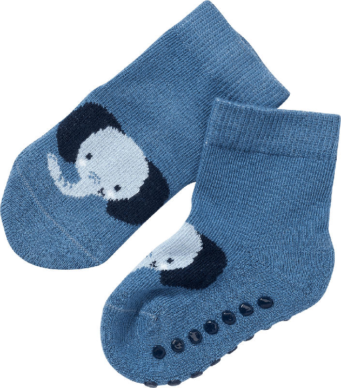ALANA ABS Socken mit Elefanten-Motiv, blau, Gr. 23/26