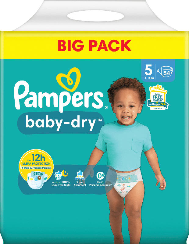 Pampers Windeln Baby Dry Gr.5 Junior (11-16kg), Big Pack