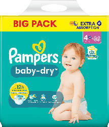 Pampers Windeln Baby Dry Gr.4+ Maxi Plus (10-15kg), Big Pack