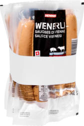 Saucisses de Vienne Denner, 10 x 100 g