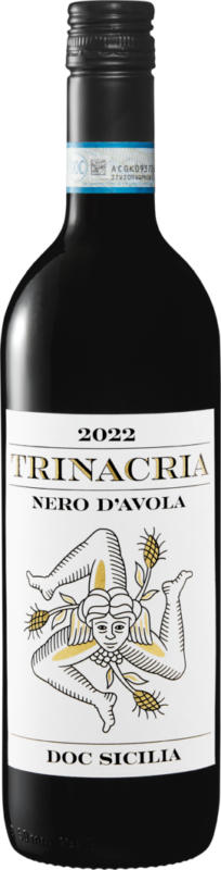 Trinacria Nero d'Avola Sicilia DOC, Italie, Sicile, 2022/2023, 75 cl