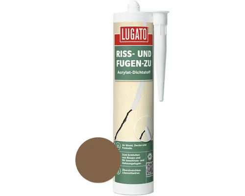 Lugato Acryl Dichtstoff Riss- und Fugen zu braun 310 ml