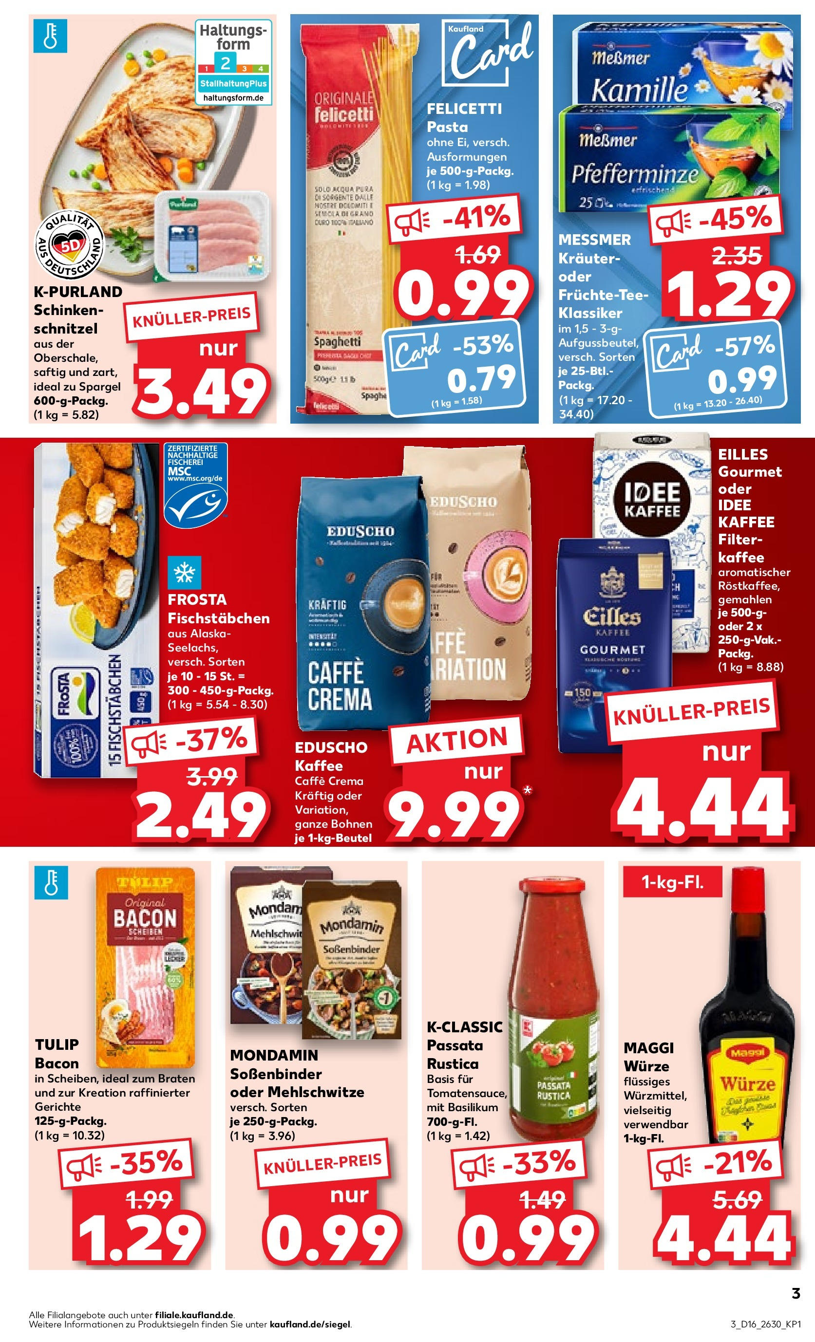 Kaufland - Sachsen (ab 18.04.2024) » Angebote Online zum Blättern | Seite: 3 | Produkte: Kaffee, Burger, Pasta