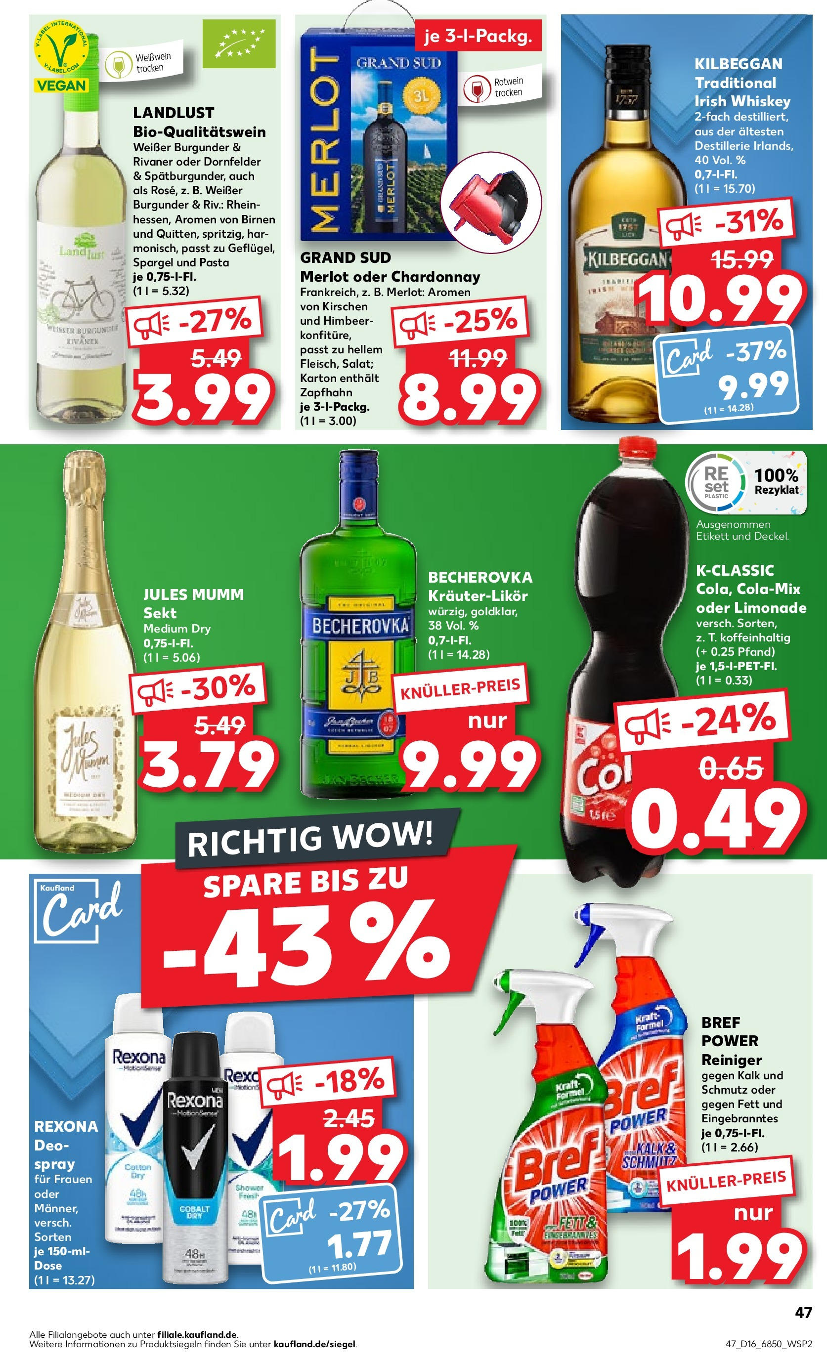 Kaufland - Bayern (ab 18.04.2024) » Angebote Online zum Blättern | Seite: 47 | Produkte: Limonade, Spargel, Kirschen, Pasta