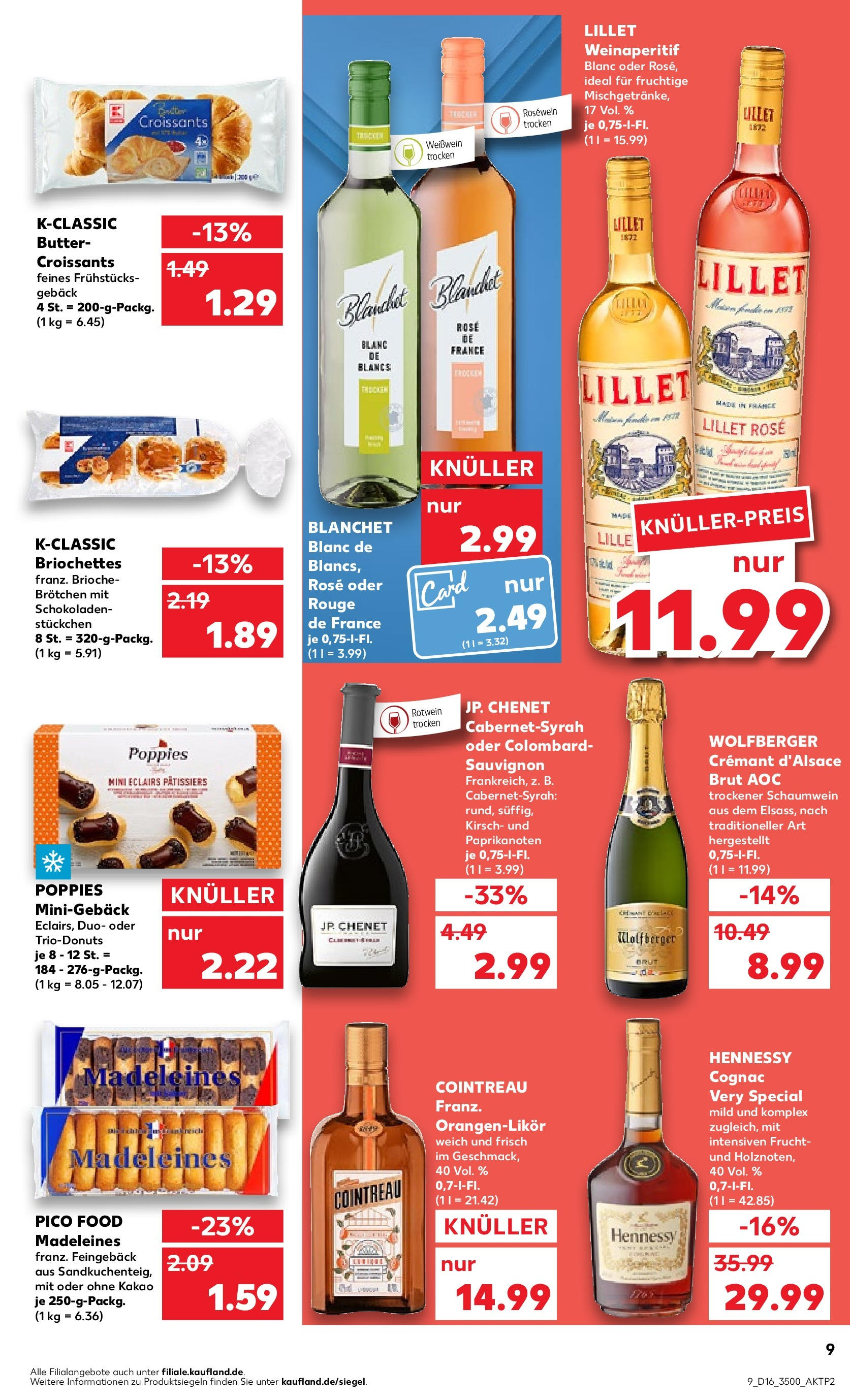 Kaufland - Sachsen (ab 18.04.2024) » Angebote Online zum Blättern | Seite: 9 | Produkte: Butter, Weißwein, Rotwein, Rosewein