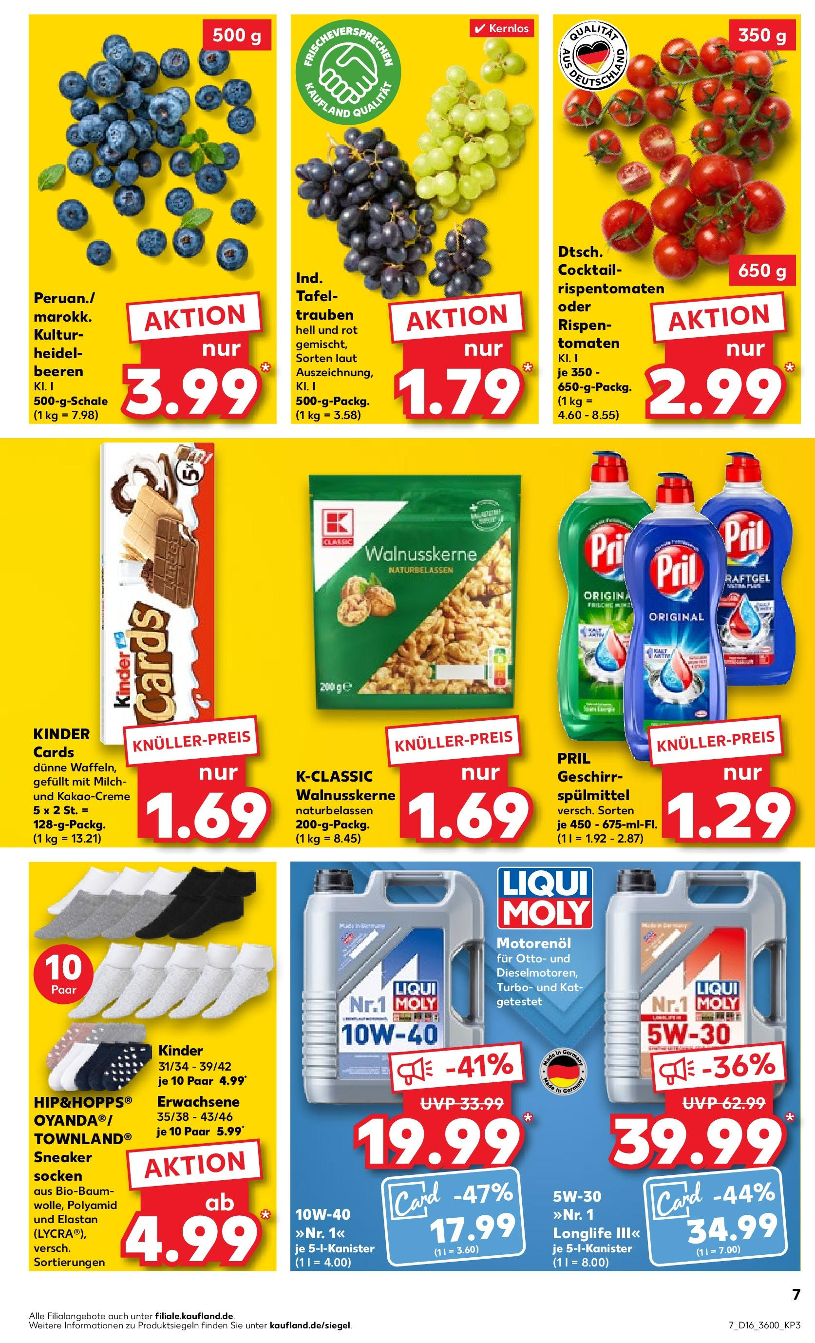 Kaufland Prospekt 	 (ab 18.04.2024) » Angebote Online zum Blättern | Seite: 7 | Produkte: Milch, Tomaten, Socken