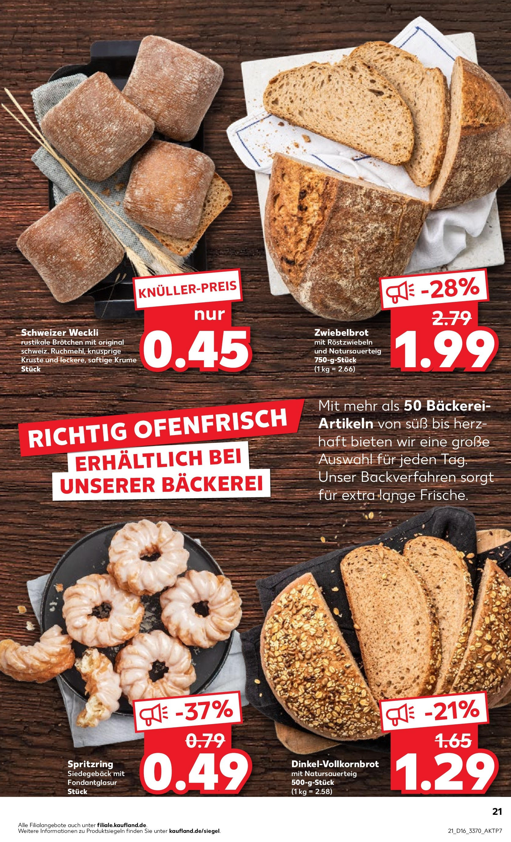 Kaufland - Berlin (ab 18.04.2024) » Angebote Online zum Blättern | Seite: 21 | Produkte: Bäckerei