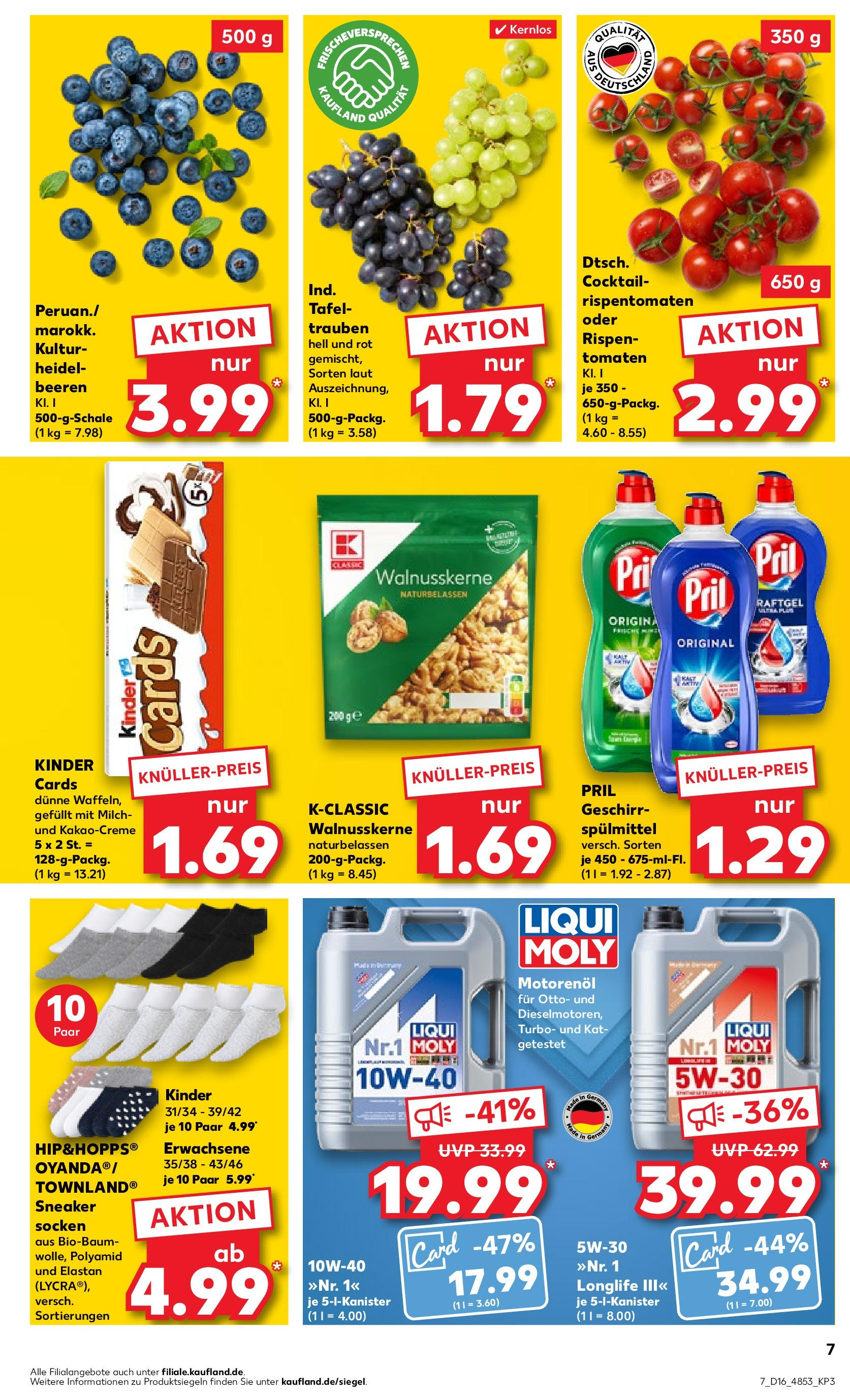 Kaufland - Bayern (ab 18.04.2024) » Angebote Online zum Blättern | Seite: 7 | Produkte: Milch, Tomaten, Socken