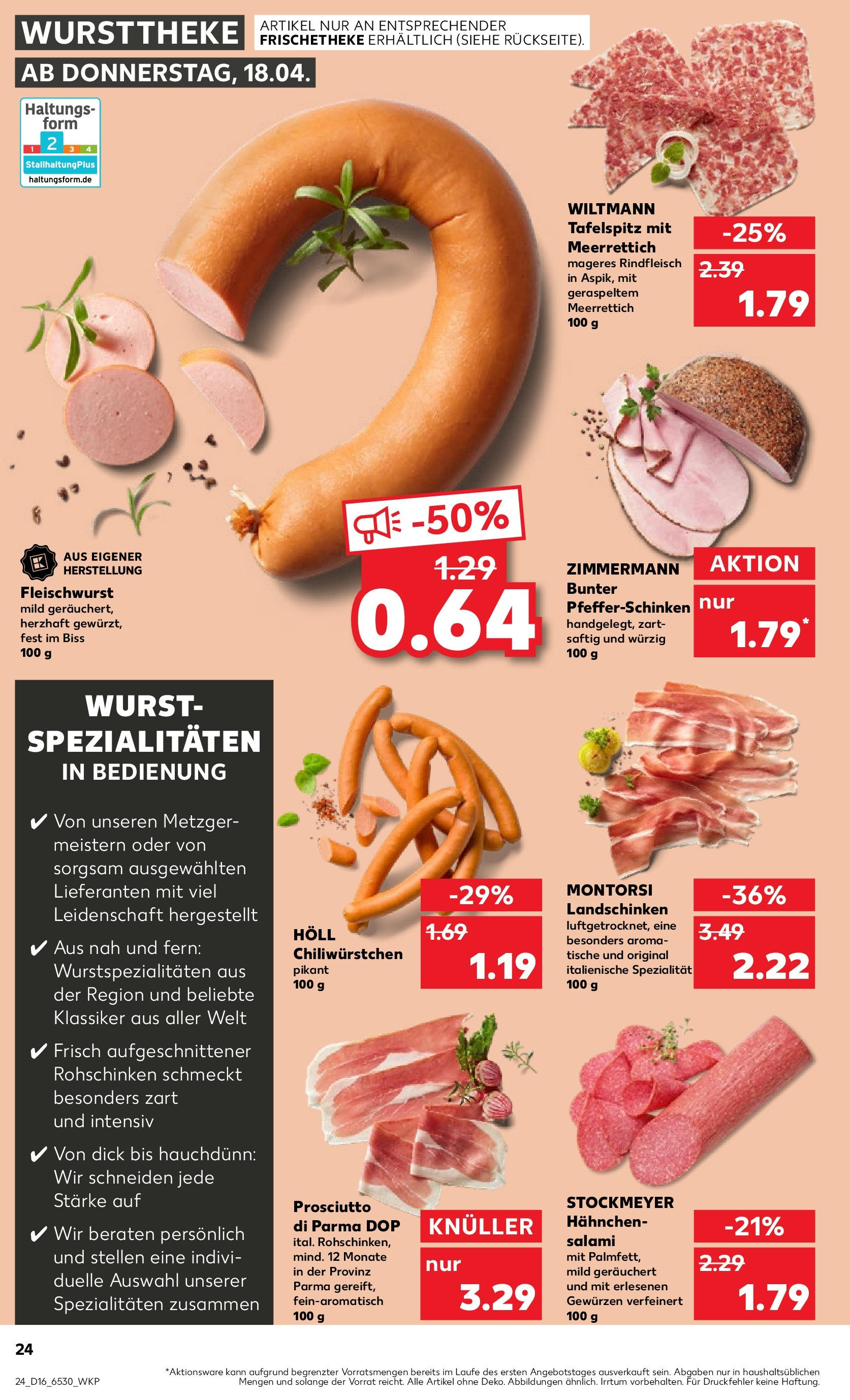 Kaufland - Berlin (ab 18.04.2024) » Angebote Online zum Blättern | Seite: 24 | Produkte: Wurst, Salami, Rindfleisch