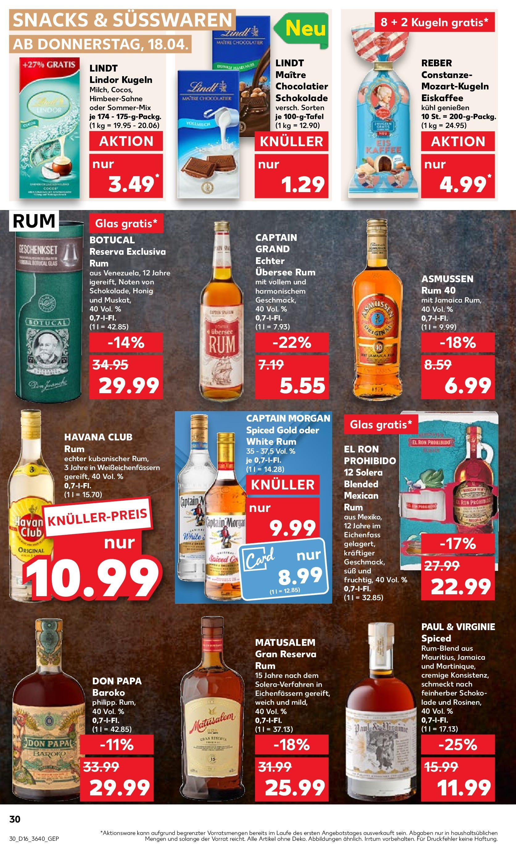 Kaufland - Sachsen (ab 18.04.2024) » Angebote Online zum Blättern | Seite: 30 | Produkte: Kaffee, Schokolade