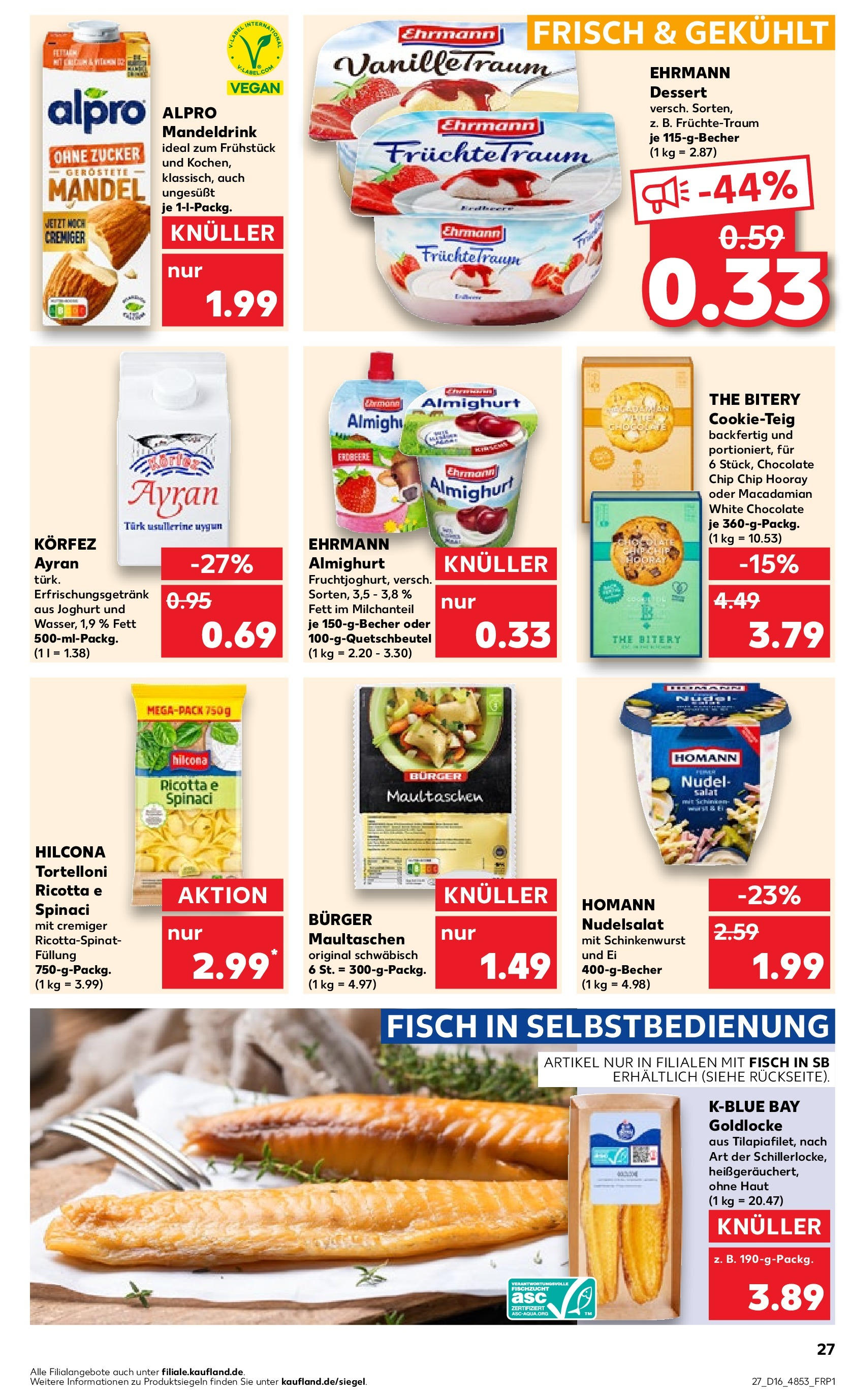 Kaufland - Bayern (ab 18.04.2024) » Angebote Online zum Blättern | Seite: 27 | Produkte: Joghurt, Fisch, Zucker, Salat