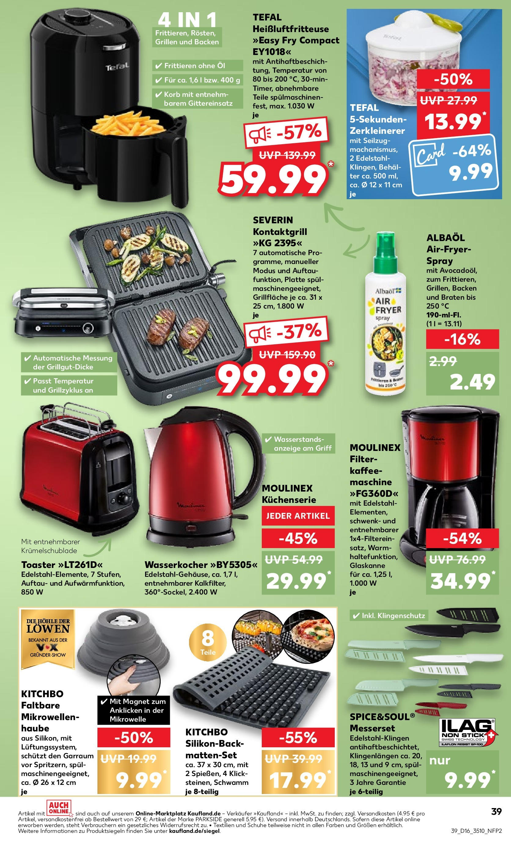 Kaufland Prospekt 	 (ab 18.04.2024) » Angebote Online zum Blättern | Seite: 39 | Produkte: Mikrowelle, Wasserkocher, Kaffee, Korb