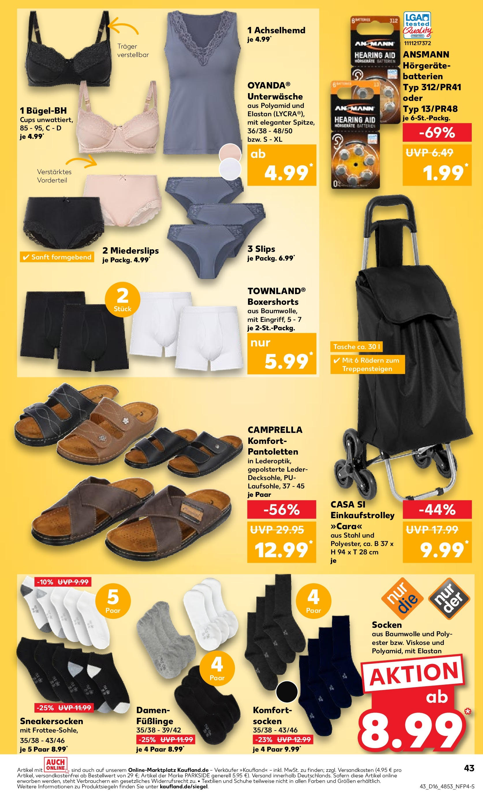 Kaufland - Bayern (ab 18.04.2024) » Angebote Online zum Blättern | Seite: 43 | Produkte: Tasche, Unterwäsche, Socken