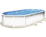 Hornbach Aufstellpool Stahlwandpool-Set Planet Pool Vision-Pool Classic eckig 535x300x120 cm inkl. Sandfilteranlage, Leiter, Einbauskimmer, Filtersand & Anschlussschlauch weiß