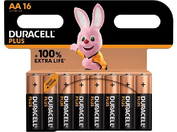 Duracell AA Plus Batterie, 16er Promo Pack