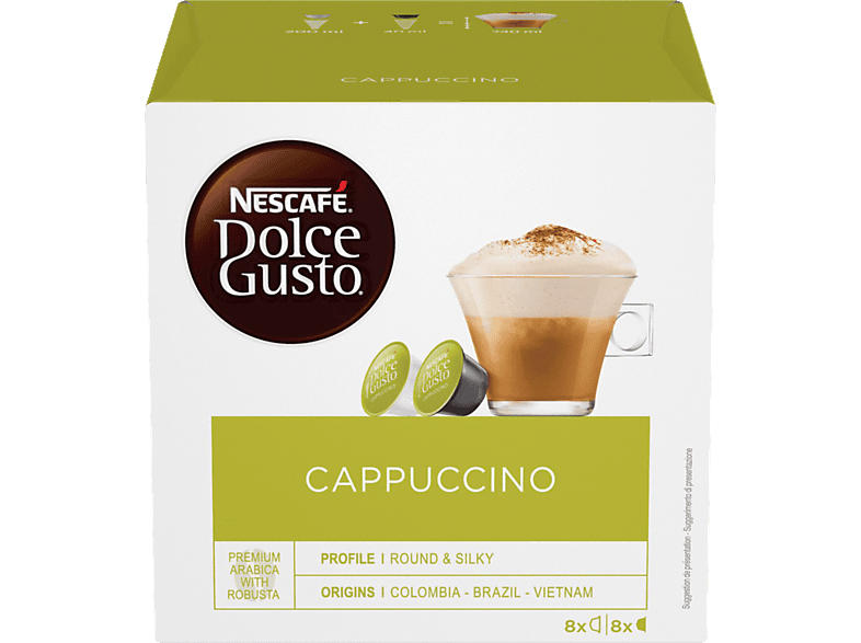 Dolce Gusto Kaffeekapsel Cappuccino (16 Stk., Kompatibles System: Nescafé Dolce Gusto); Kaffeekapseln 16 Stück (für Dolce Gusto®)