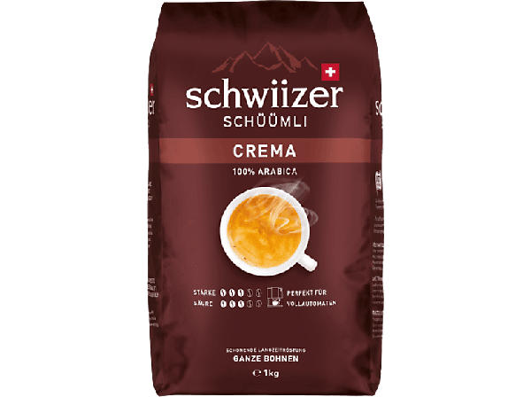 Schwiizer Schüümli Crema Kaffeebohnen, 1 kg