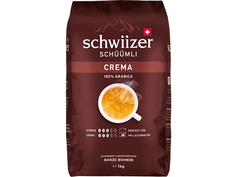 Schwiizer Schüümli Kaffeebohne Crema (1 kg); Kaffeebohnen