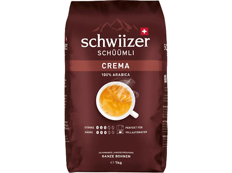 Schwiizer Schüümli Crema Kaffeebohnen, 1 kg