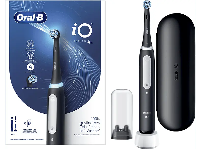 Oral-B iO Series 4 mit Reiseetui Elektrische Zahnbürste Matt Black