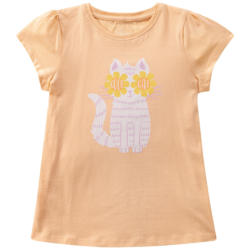 Mädchen T-Shirt mit Katzen-Print