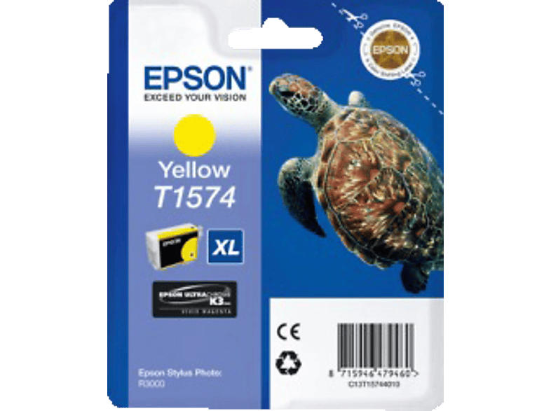 Epson Schildkröte, T1574, Gelb, C13T15744010; Tintenpatrone