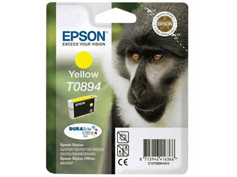 EPSON Pawian, T0894, Gelb, C13T08944011; Tintenpatrone