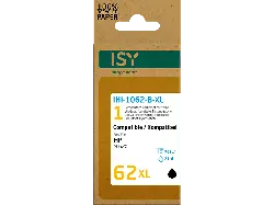 ISY IHI-1062-B-XL HP Nr. 62XL, schwarz, wiederaufbereitet; Tintenpatrone