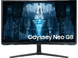 Samsung Odyssey Neo G8 32 Zoll Curved Gaming Monitor, UHD 4K, 1 ms Reaktionszeit, 350 cd/m², 240 Hz, Weiß