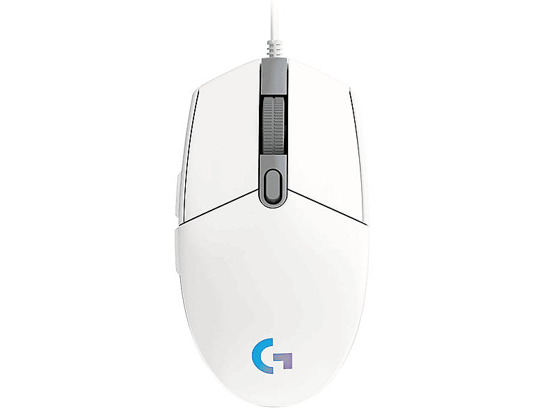 Logitech Gaming Maus G102 Lightsync, 8000dpi, 1000Hz, USB, RGB, Weiß