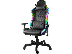 Deltaco RGB Gaming Stuhl, Schwarz/Mehrfarbig