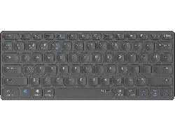 RAPOO Tastatur E9600M Blade, Kabellos, qwertz, Dunkelgrau