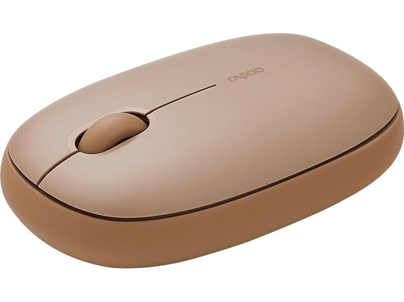 Rapoo M660 Silent Maus, Bluetooth 5.0, 1300 dpi, 3-Tasten, USB 3.0, Braun