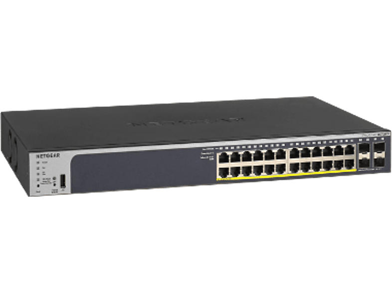 Netgear GS728TPv2 24-Port Gigabit PoE+ Ethernet Smart Switch mit 4 SFP-Ports und Cloud Management