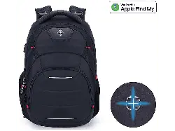 SWISS Digital Rucksack Hercules inkl. Finder Kit SDBT014 mit Massagefunktion, Schwarz