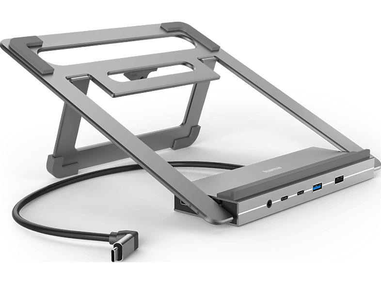 Hama Connect2Office Stand, USB-3.2 Gen 2, PD 100W, 12 Ports, Aluminiumgehäuse, Anthrazit; USB-C-Docking-Station