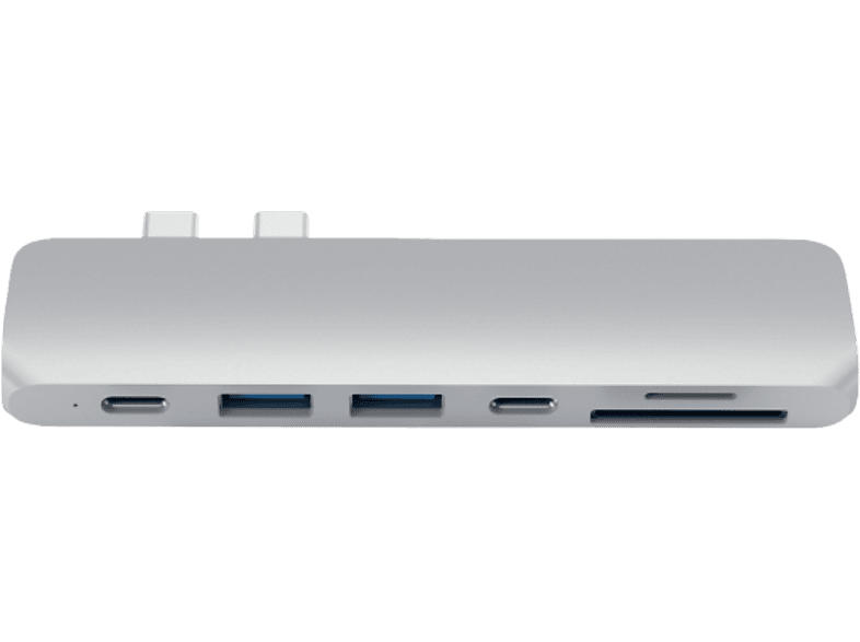 Satechi Type-C Pro USB-Hub, 4K60Hz HDMI, PD 87W, RJ45, SD/Micro-SD, Silber; USB Hub