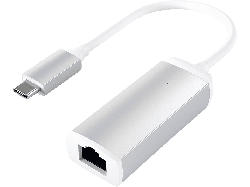 Satechi USB-C auf RJ45 Adapter, USB 3.0, Silber