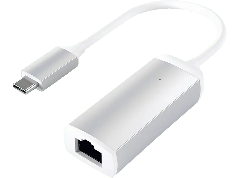 SATECHI USB-C auf RJ45 Adapter, USB 3.0, Silber