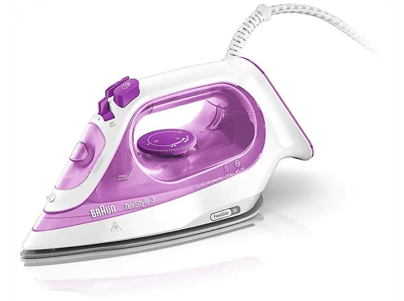 Braun SI 3030 PU Dampfbügeleisen (2300 Watt, Rosa)